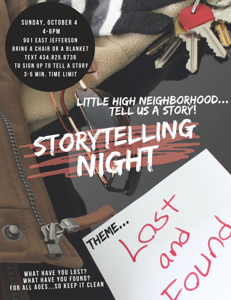 Little High Neighborhood Storytelling Sunday, Oct. 4, 2020